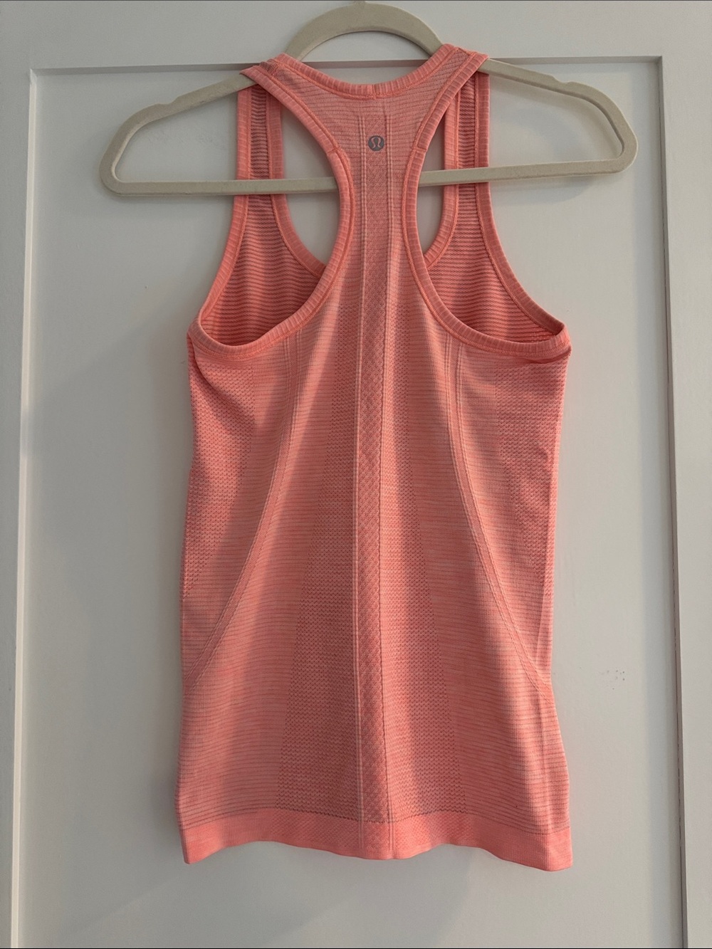 Lululemon Swiftly Racerback Tank Top Hip Length in Heathered Coral Pink | Size 4 - Picture 2 of 7